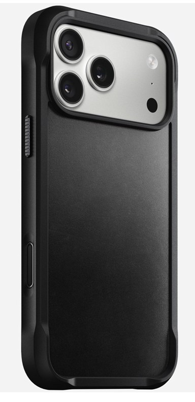 NOMAD Zaštitna maska za mobitel Rugged Leather Case, 6,9", crna